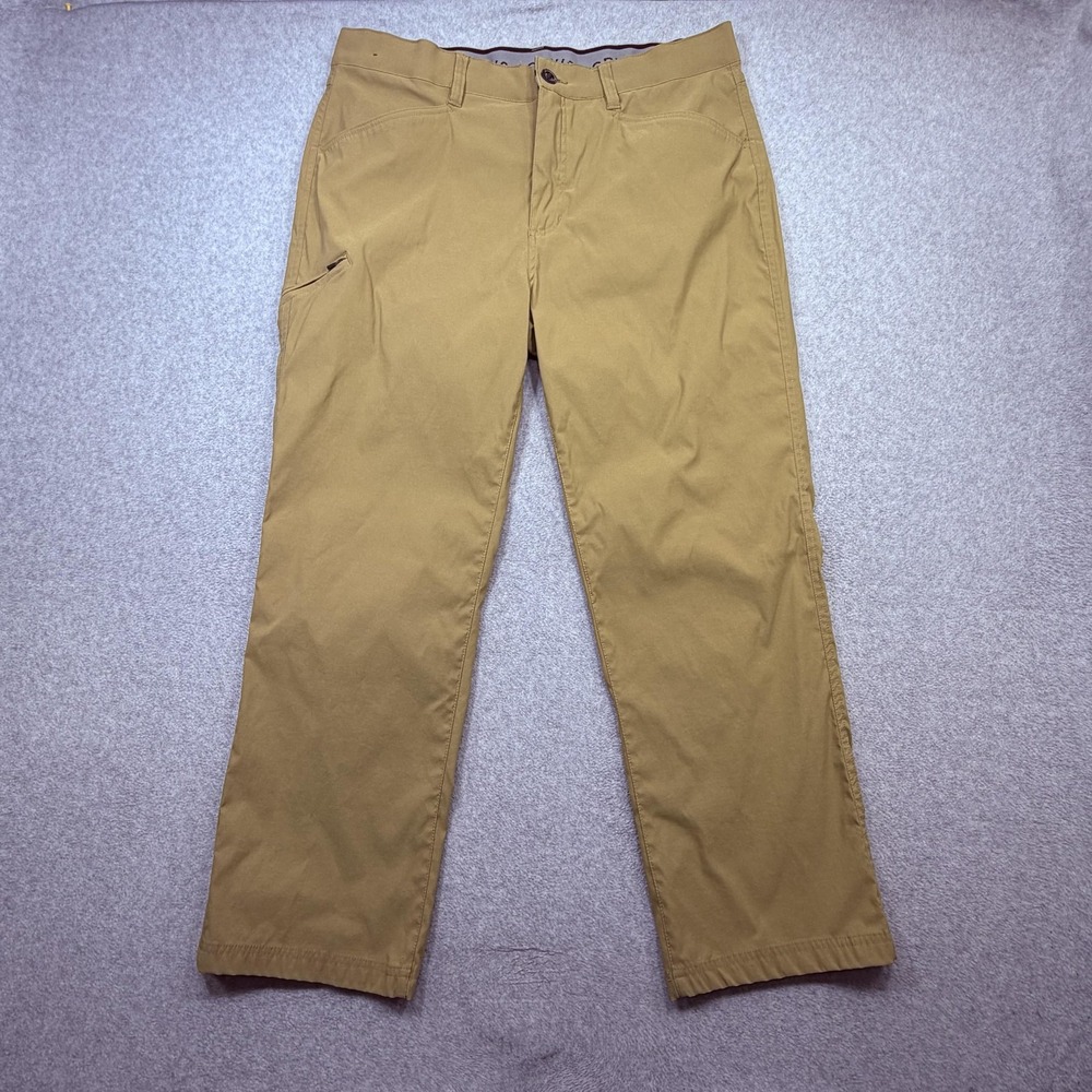 Orvis Performance Pants Mens 38x29 Khaki Stretch Tech Pocket Travel Outdoor